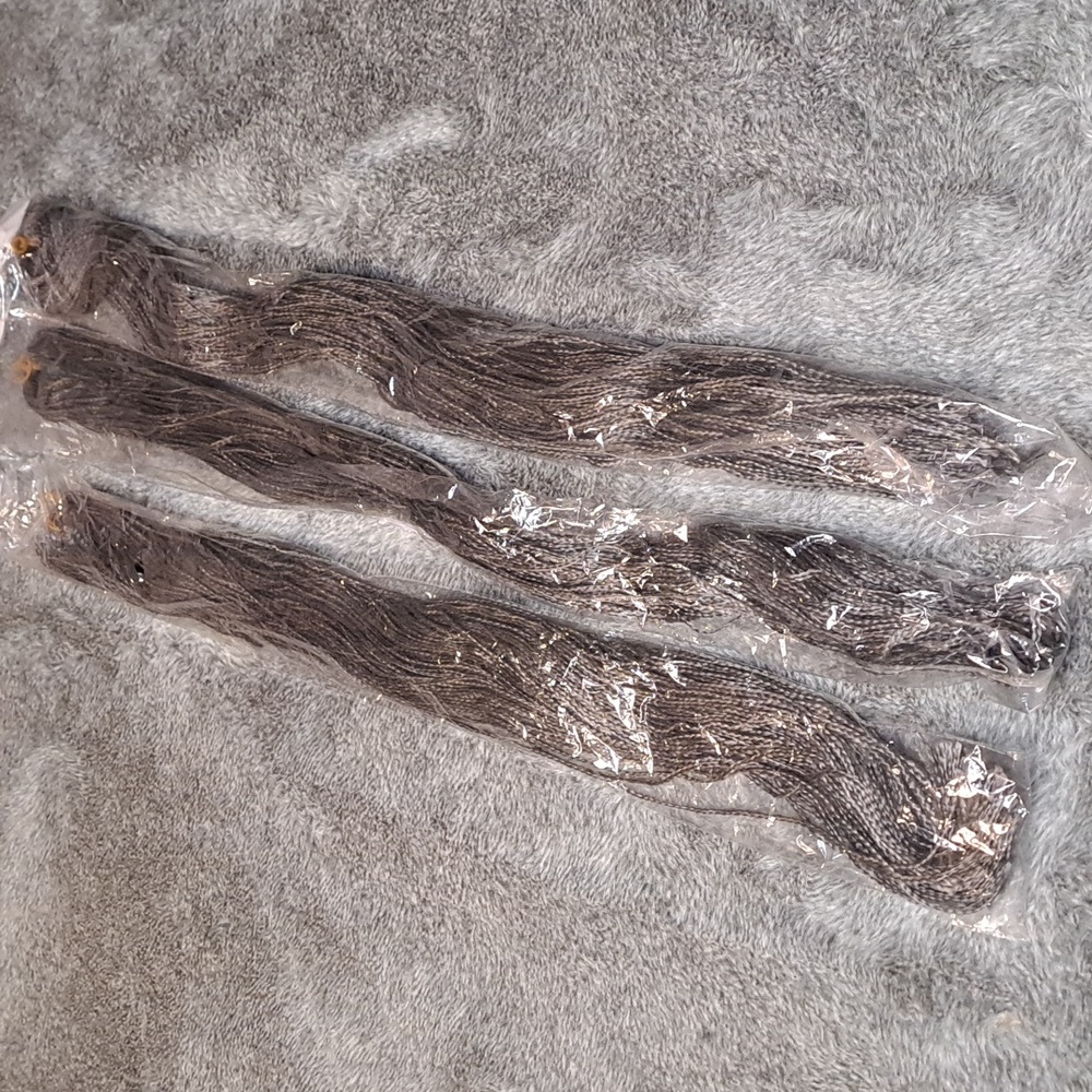 "3" PACKS of Dark Gray BRAIDED EXTENSIONS